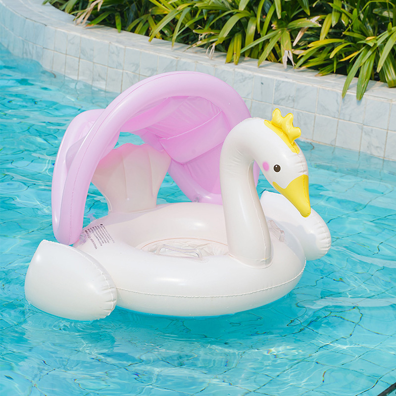 Pool Float Ring Inflatable - 1個入りプールフロート スイムチューブ スワン ベビープールフロート インフレータブルスイムリング フロート