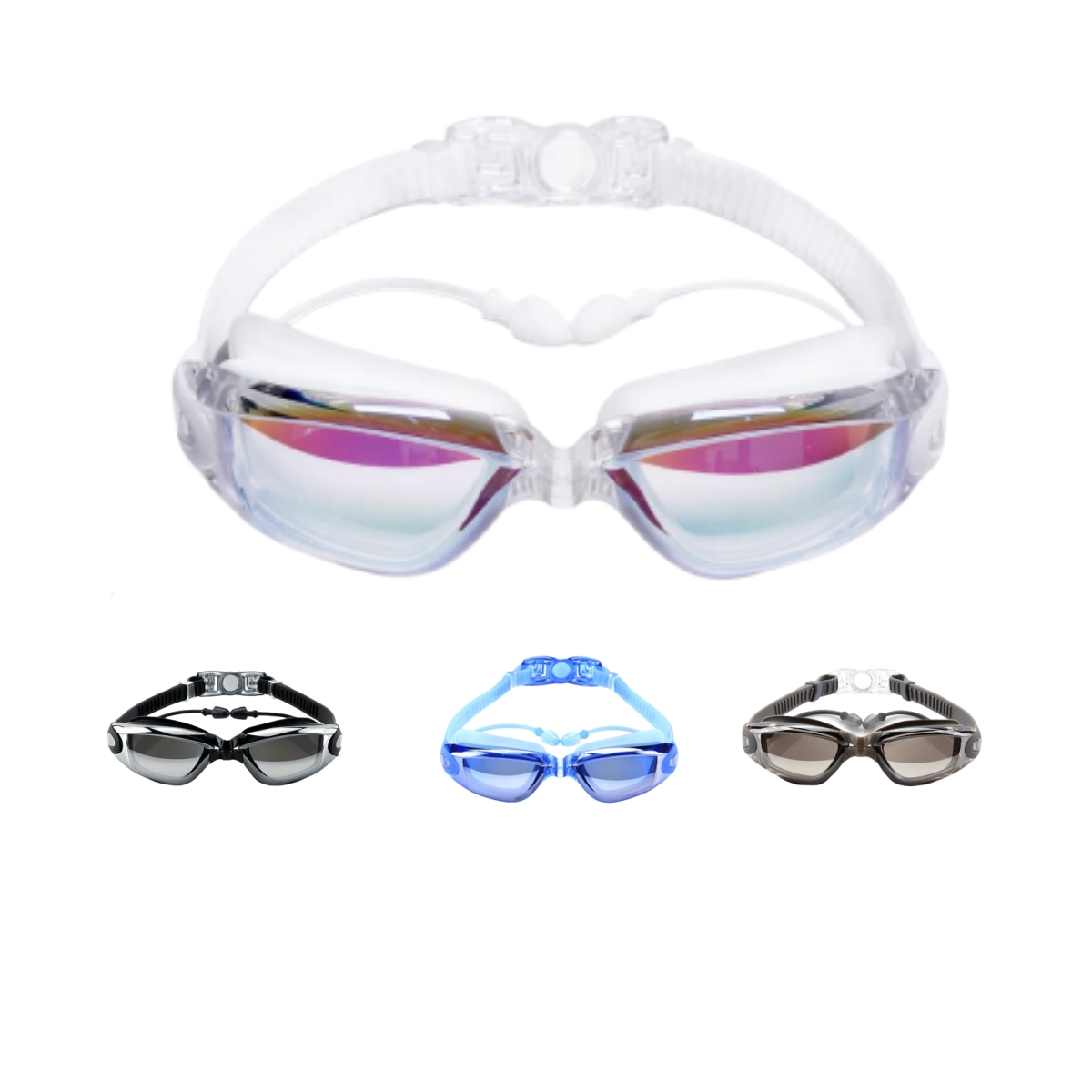 Swim Goggles Anti Fog Uv - 男性と女性のための防曇ゴーグル,調整可能なシリコンダイビング,水泳,プール用