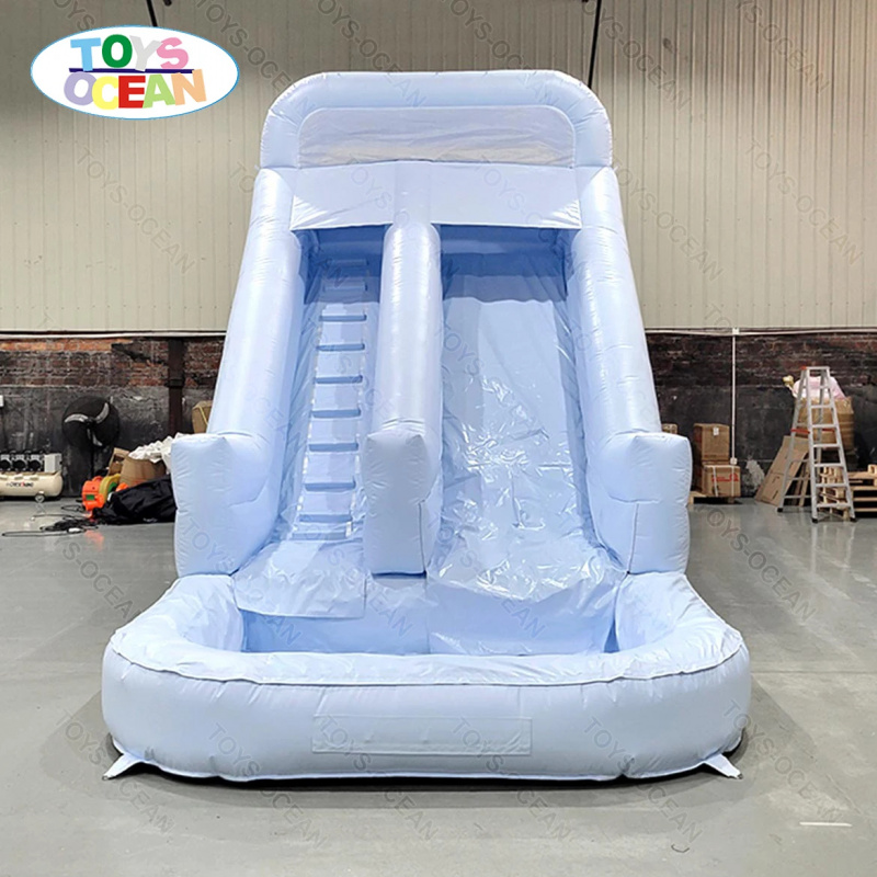 Water Slide Inflatable - カスタマイズ可能な単色0.55mm厚PVC製インフレータブルウォータースライドプール、3年保証、5～10人乗り、家庭用・業務用