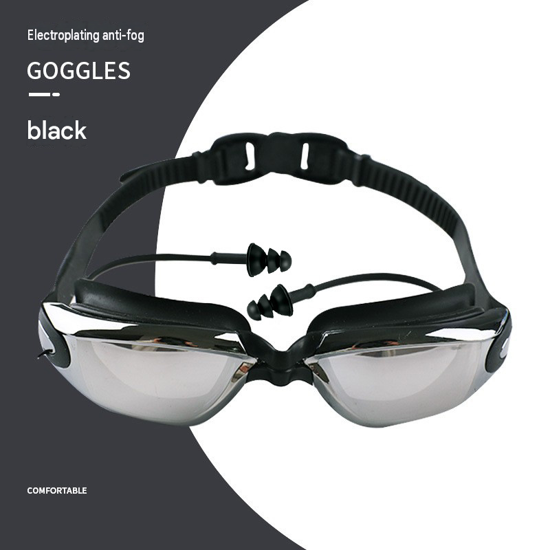 Swim Goggles Anti Fog Uv - 大人用スイミングゴーグル、曇り止め＆漏れ防止機能付きUV保護スイムゴーグル、180 ° 広い視野、快適な防水性