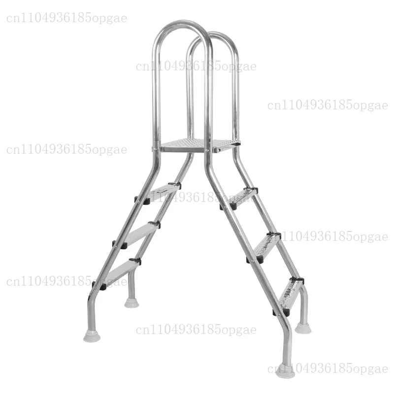 Pool Ladder Above Ground - 地上設置型屋外スイミングプール用ステップ付き両面ステンレス製プールラダー
