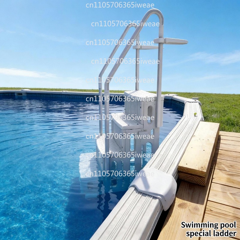 Pool Ladder Above Ground - プールラダー クラシックスタイル 4段 滑り止めプラスチック製 地上プール用アクセサリー