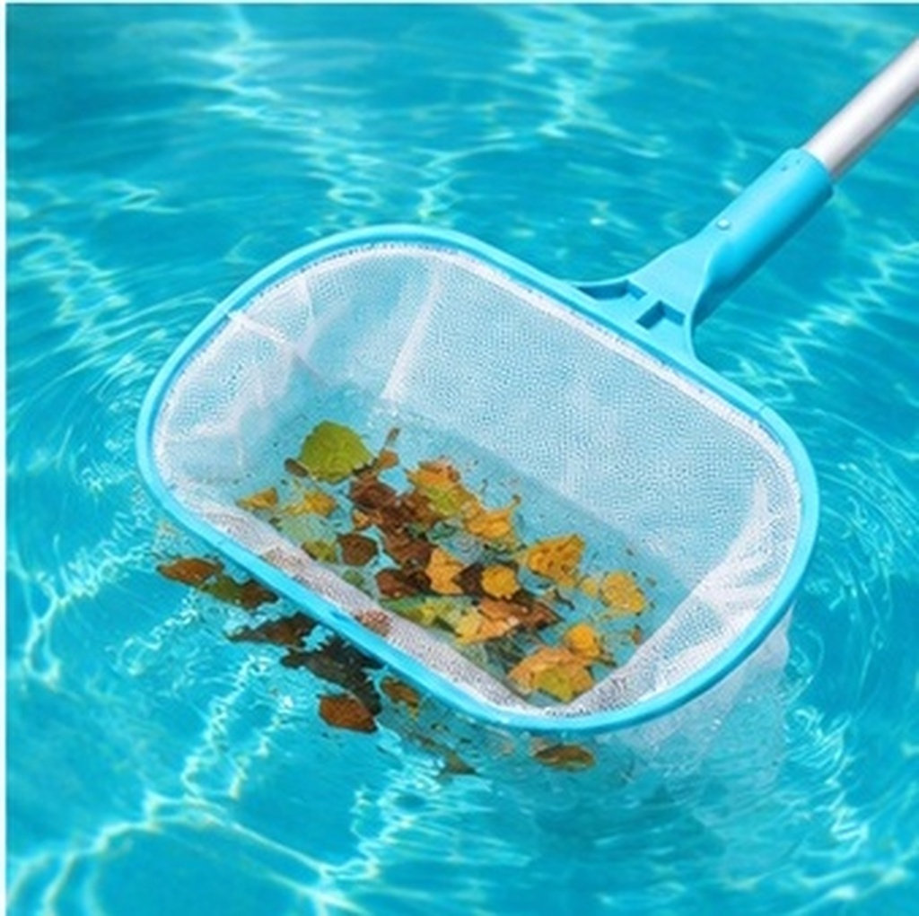 Pool Skimmer Net - スイミングプール用清掃ネット、携帯式スクープネット、高品質プラスチック製ナイロン製池用スキマー、ゴミ除去ツール、便利なプール清掃用具