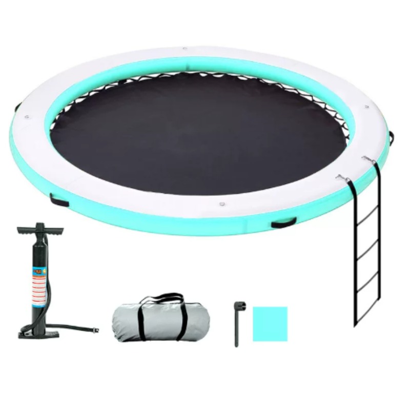 Pool Lounger Inflatable - 新しいスイミングプール用ラウンジチェア、フローティングプール用インフレータブルウォーターハンモック、丸型リングスイミングプール用フローティングベッド、フローティングプラットフォーム
