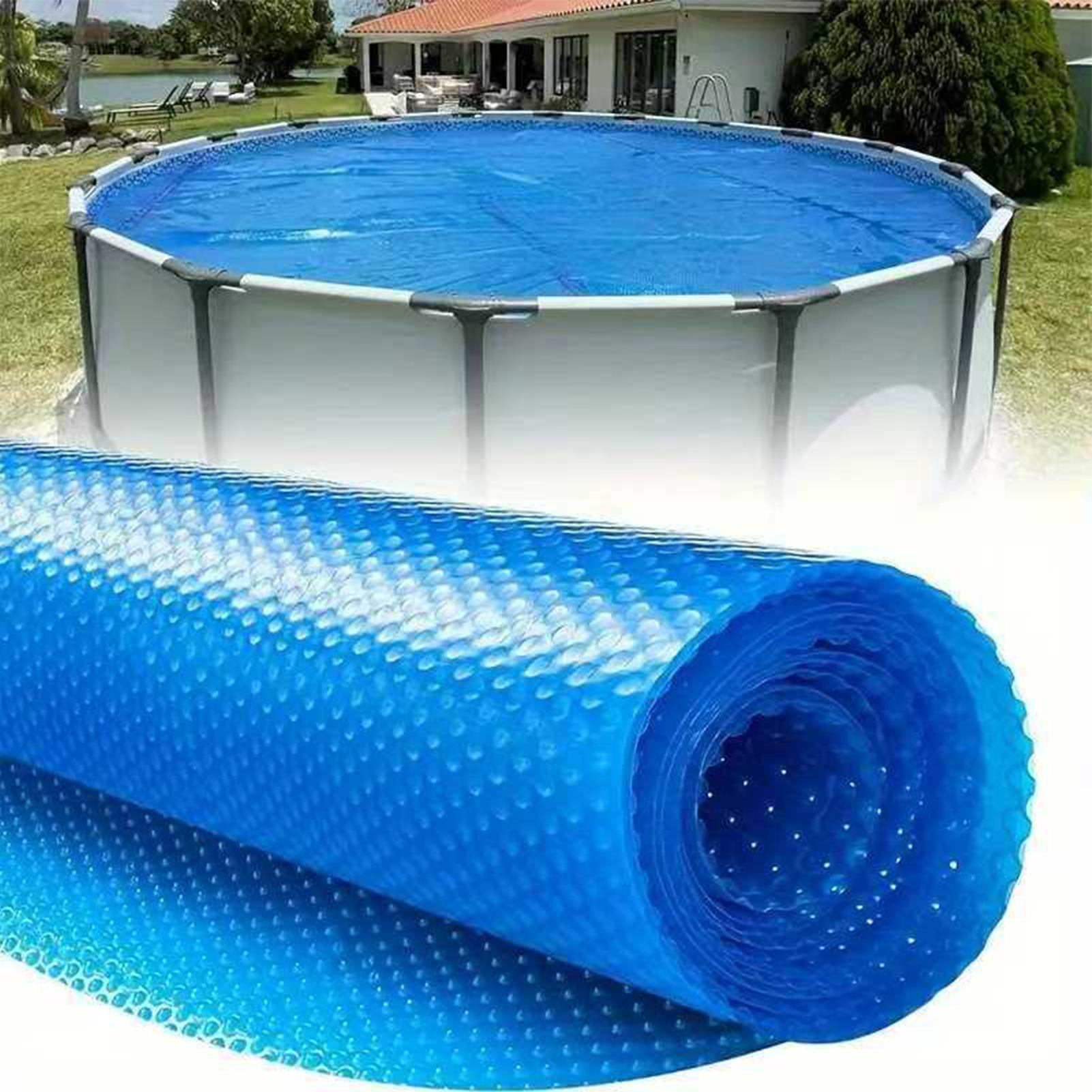 Pool Cover Waterproof - PE ラウンドプールカバー防水折りたたみ断熱ブランケットプールソーラーブランケット地上プール用家族インフレータブルプールカバー