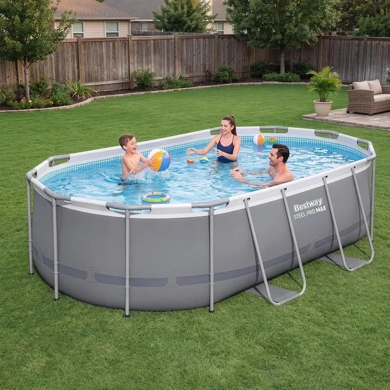 ベストウェイ スチールプロマックス 14フィート x 8.2 - Pool Ladder Above Ground のレビューと価格