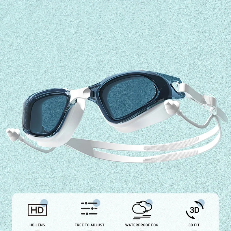大人用の新しい曇り止めスイミングゴーグル1組、男性と女性用の - Swim Goggles Anti Fog Uv のレビューと価格