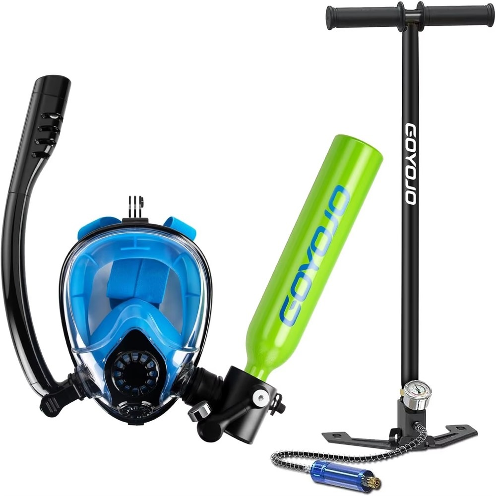 0.5Lのスキューバタンク、フルフェイス型シュノーケルマスク - Snorkel Mask Full Face のレビューと価格