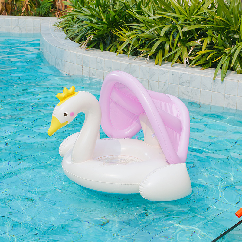 1個入りプールフロート スイムチューブ スワン ベビープール - Pool Float Ring Inflatable のレビューと価格