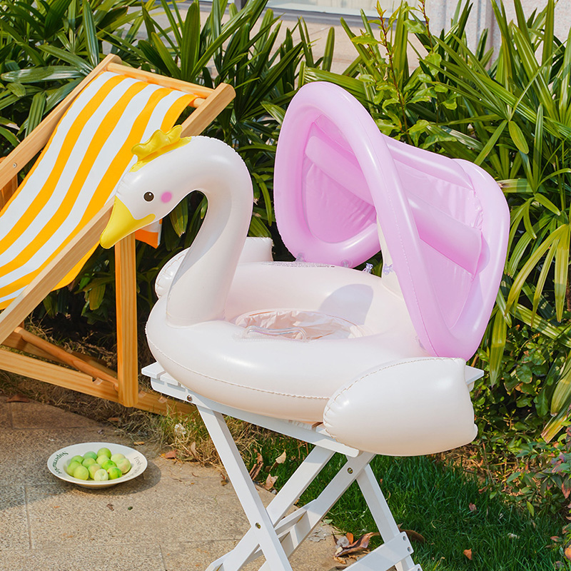 1個入りプールフロート スイムチューブ スワン ベビープール - Pool Float Ring Inflatable のレビューと価格