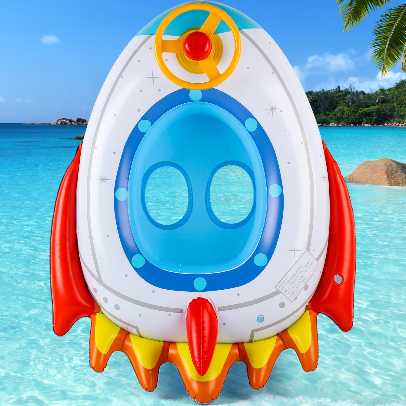 1PC ロケット型の厚みのあるインフレータブルシートリング、 - Pool Float Ring Inflatable のレビューと価格