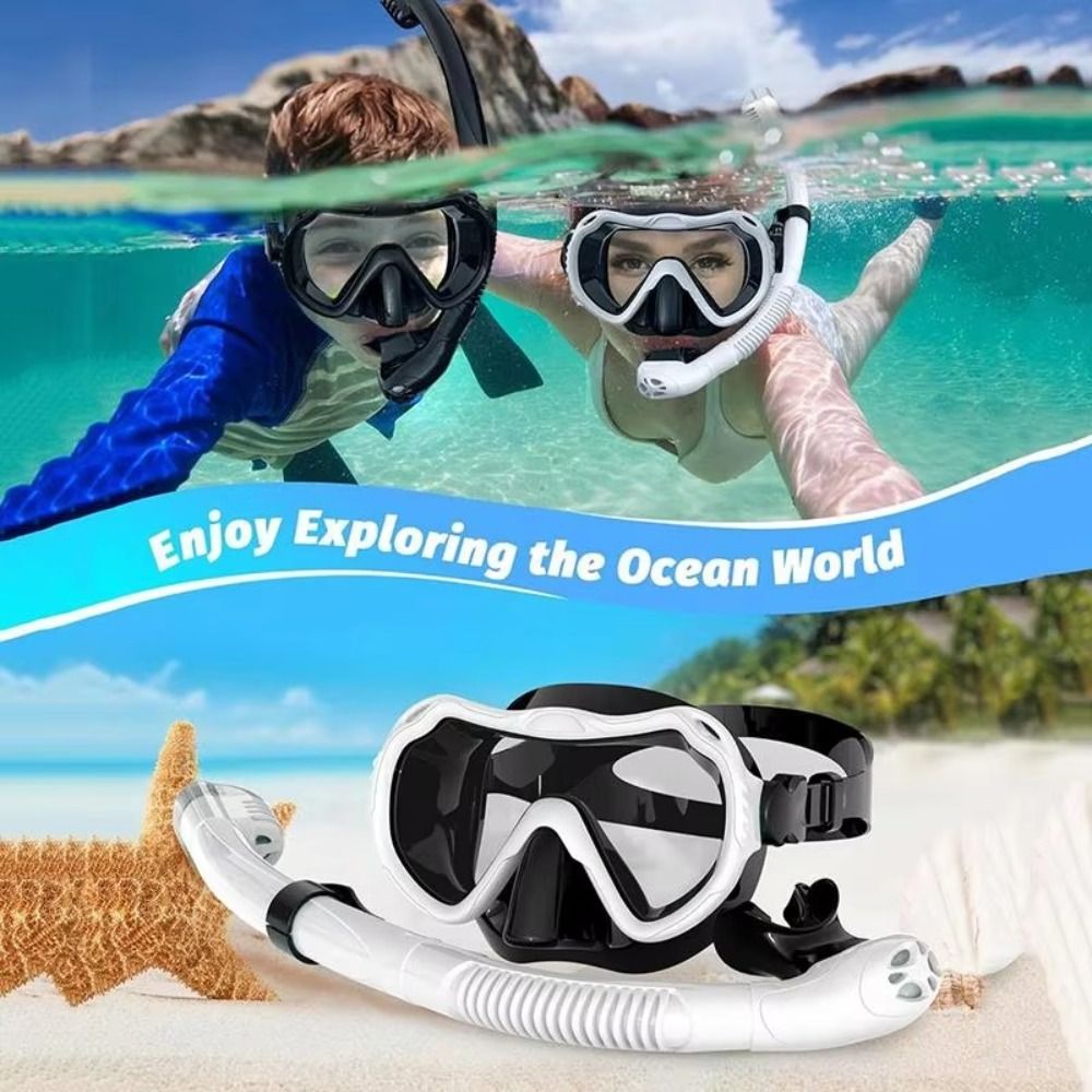 曇り止め加工のダイビングマスク、柔らかいシリコン素材、水漏れ - Snorkel Mask Full Face のレビューと価格