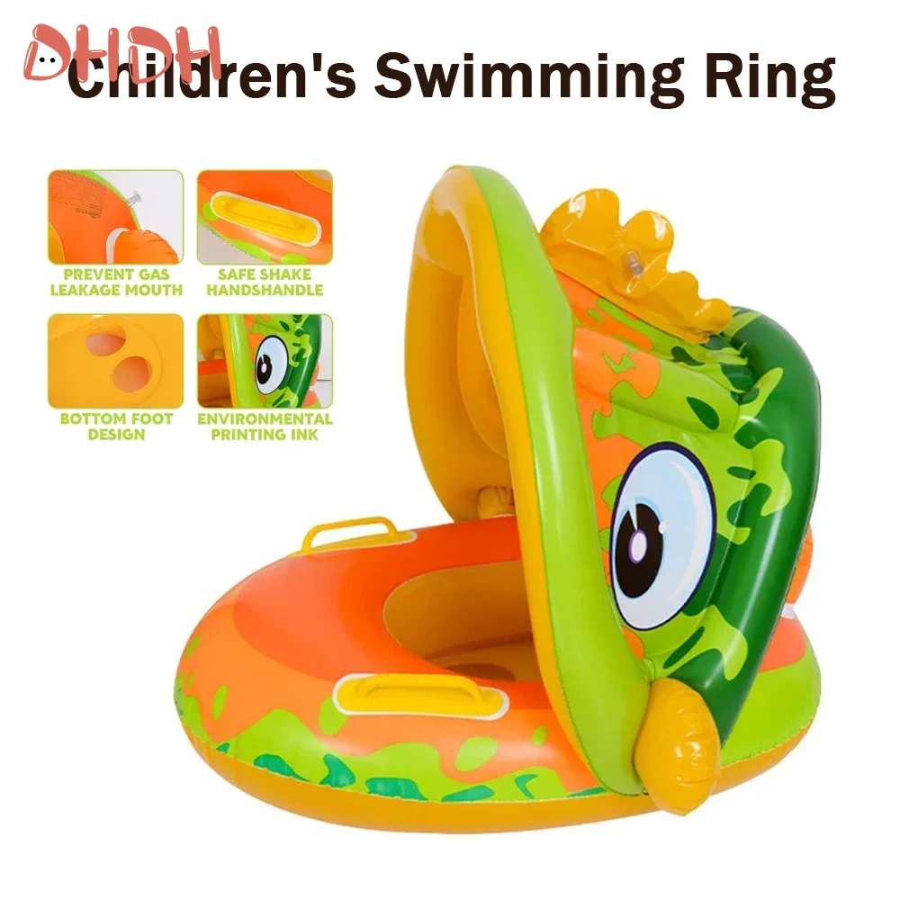 日よけ付きベビー水泳フロート – 幼児用インフレータブルベビ - Pool Float Ring Inflatable のレビューと価格