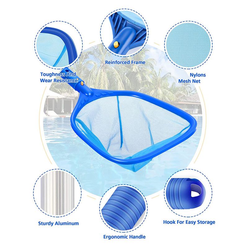 ABXYプールスキマーネット、1-1/4インチポール用、プー - Pool Skimmer Net のレビューと価格