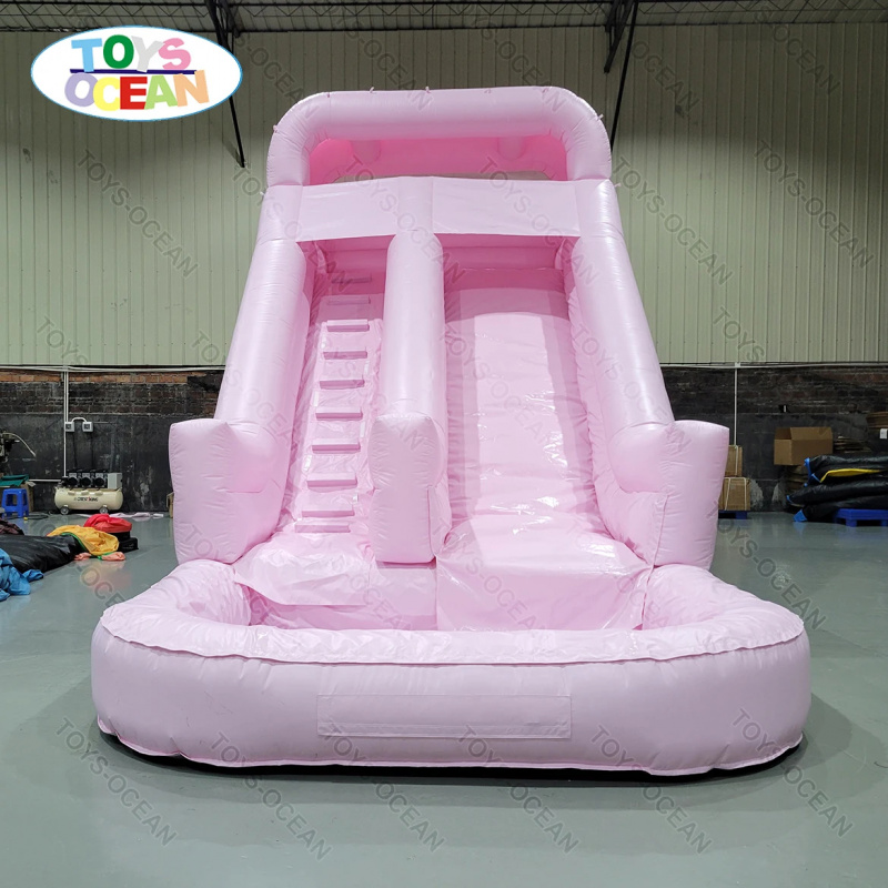 業務用ピンク色のダブルレーンインフレータブルウォータースライ - Water Slide Inflatable のレビューと価格