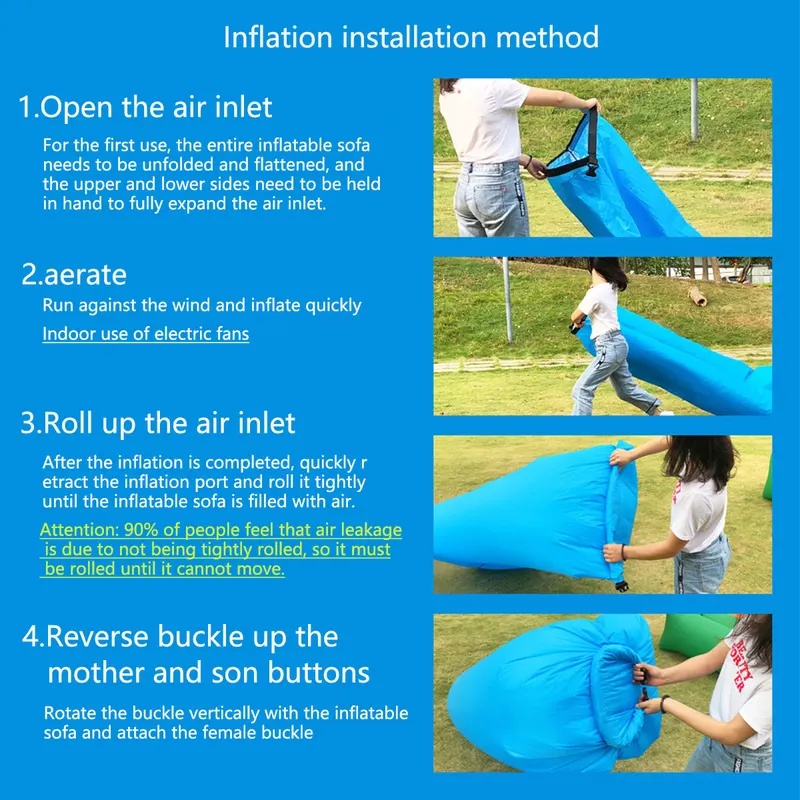 携帯用空気注入式エアソファ、急速充填防水ラウンジャー、軽量折 - Pool Lounger Inflatable のレビューと価格
