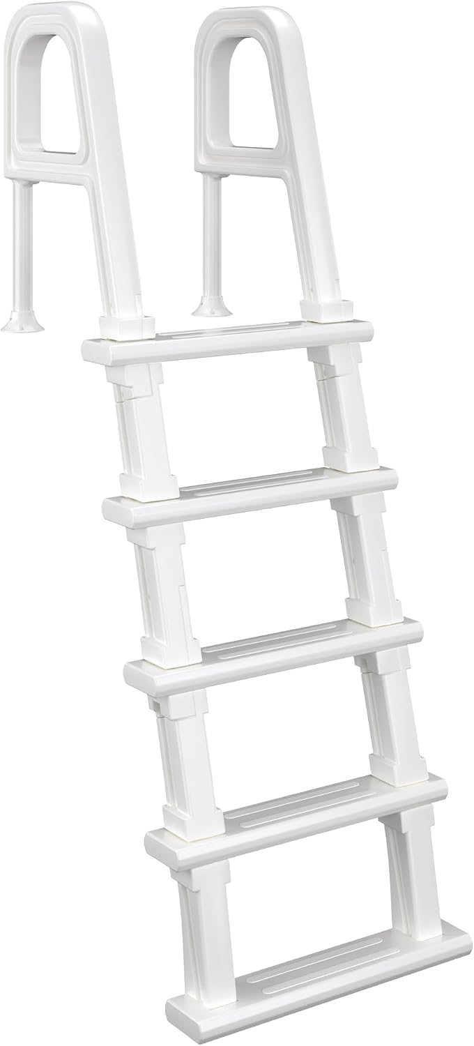 プール用はしご、5段プール階段、ダブルハンドレールと滑り止め - Pool Ladder Above Ground のレビューと価格