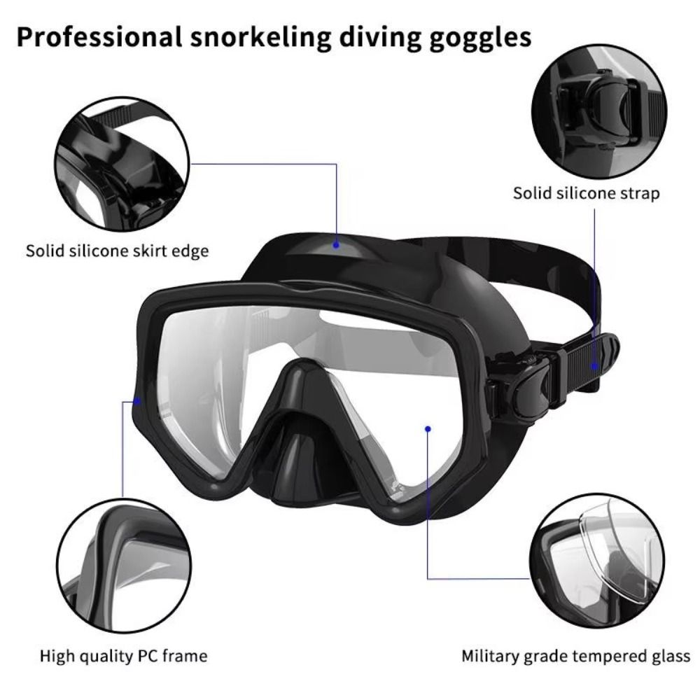 曇り止め加工のダイビングマスク、柔らかいシリコン素材、水漏れ - Snorkel Mask Full Face のレビューと価格
