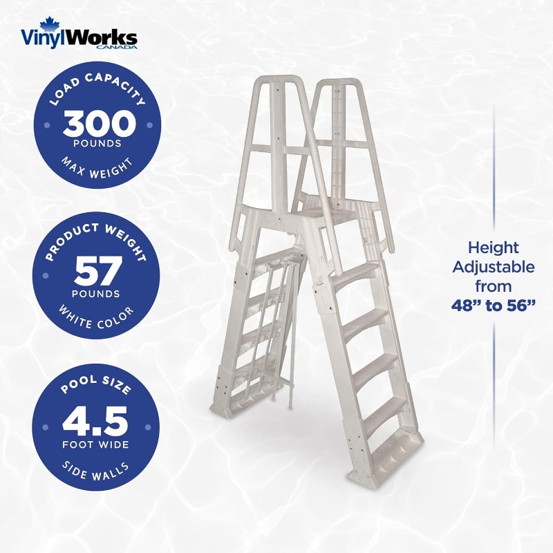 Vinyl Works SLA A-フレーム 48～56イン - Pool Ladder Above Ground のレビューと価格