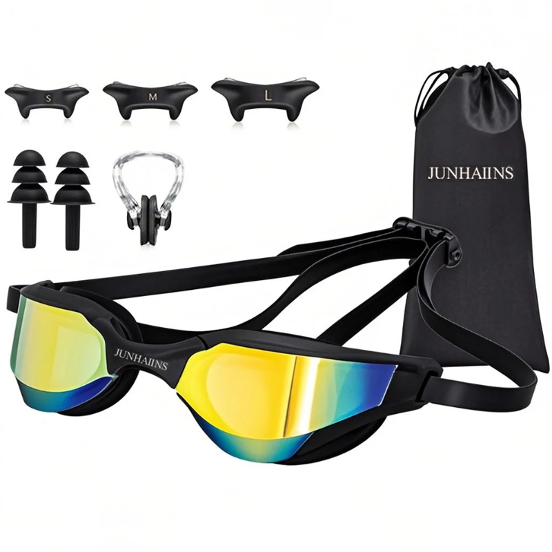 水泳ゴーグル メガネ、プロフェッショナル曇り止め、漏れなし  - Swim Goggles Anti Fog Uv のレビューと価格