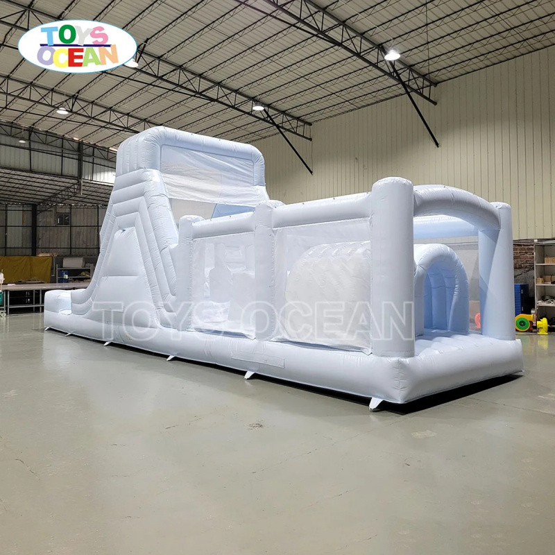 白いインフレータブルウォータースライド、ロングスリップ付き、 - Water Slide Inflatable のレビューと価格