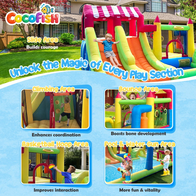 ココフィッシュ ココフィッシュ 裏庭サマーウォーターパーク  - Water Slide Inflatable のレビューと価格