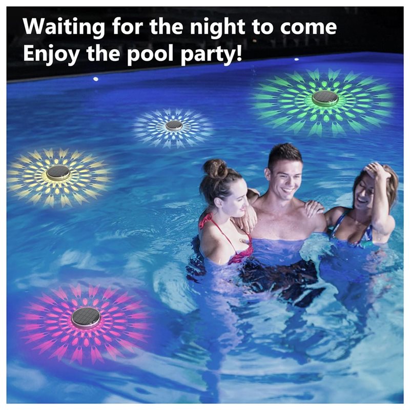 BMBY 浮遊式プールライト（4個入り）ソーラー充電式、リモ - Pool Light Solar Rechargeable のレビューと価格