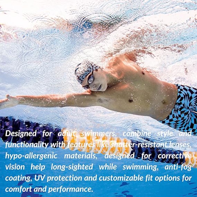 曇り止め・紫外線防止・高精細スイミングゴーグル - 大人、男 - Swim Goggles Anti Fog Uv のレビューと価格