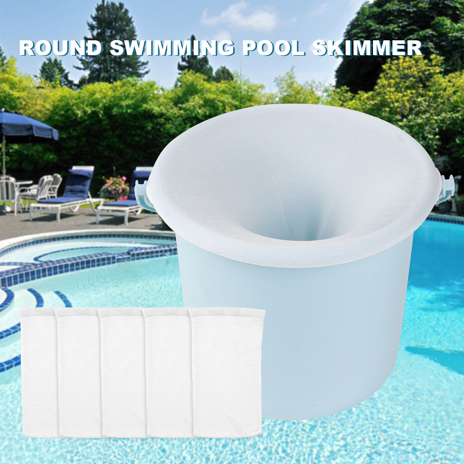 100-5 個プールスキマーソックス弾性ナイロンメッシュスイ - Pool Skimmer Net のレビューと価格