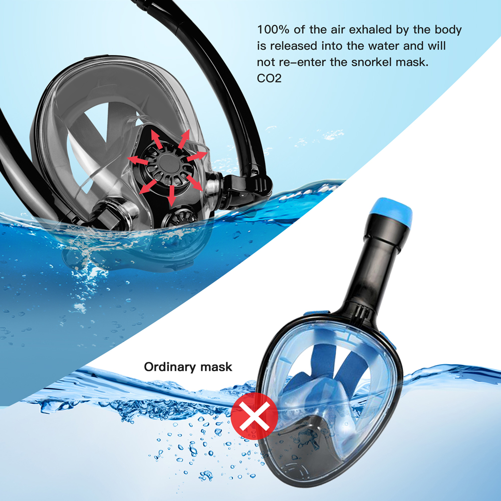 QDWETS 0.5Lミニスキューバダイビングタンクセット、 - Snorkel Mask Full Face のレビューと価格