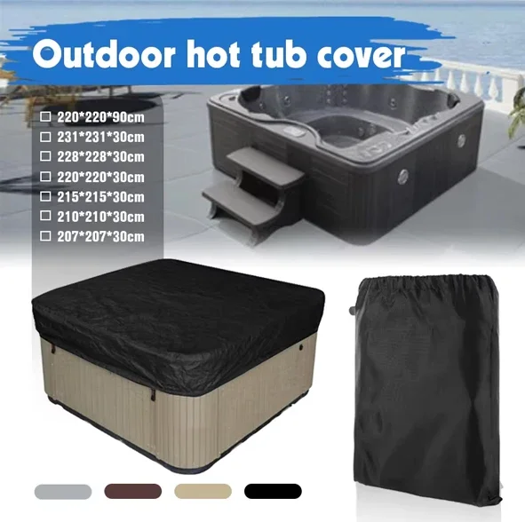 スパホットタブダストカバーバスタブスイミングプール防水屋外落 - Pool Cover Waterproof のレビューと価格