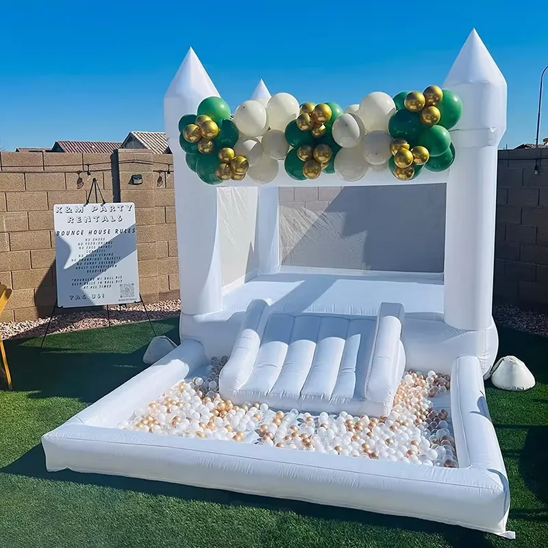 20264m ホワイトグレード インフレータブル バウンスハ - Water Slide Inflatable のレビューと価格